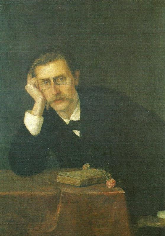 Ernst Josephson portratt av j.p. jacobsen Germany oil painting art